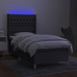 Acquista Letto a Molle Materasso e LED Grigio Scuro 90x190 cm in Tessuto con riferimento GHV-3139078 della ditta 