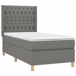 Acquista Letto a Molle Materasso e LED Grigio Scuro 90x190 cm in Tessuto con riferimento GHV-3139078 della ditta 