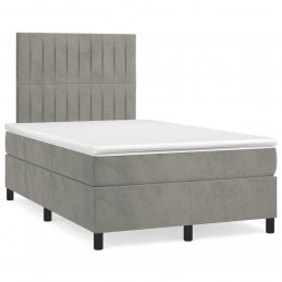 Acquista Giroletto a Molle con Materasso Grigio Chiaro 120x200cm Velluto con riferimento GHV-3143133 della ditta 