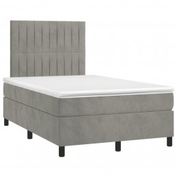 Acquista Giroletto a Molle con Materasso Grigio Chiaro 120x200cm Velluto con riferimento GHV-3143133 della ditta 
