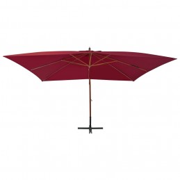 Acquista Ombrellone a Sbalzo con Palo in Legno 400x300cm Bordò con riferimento GHV-44493 della ditta 