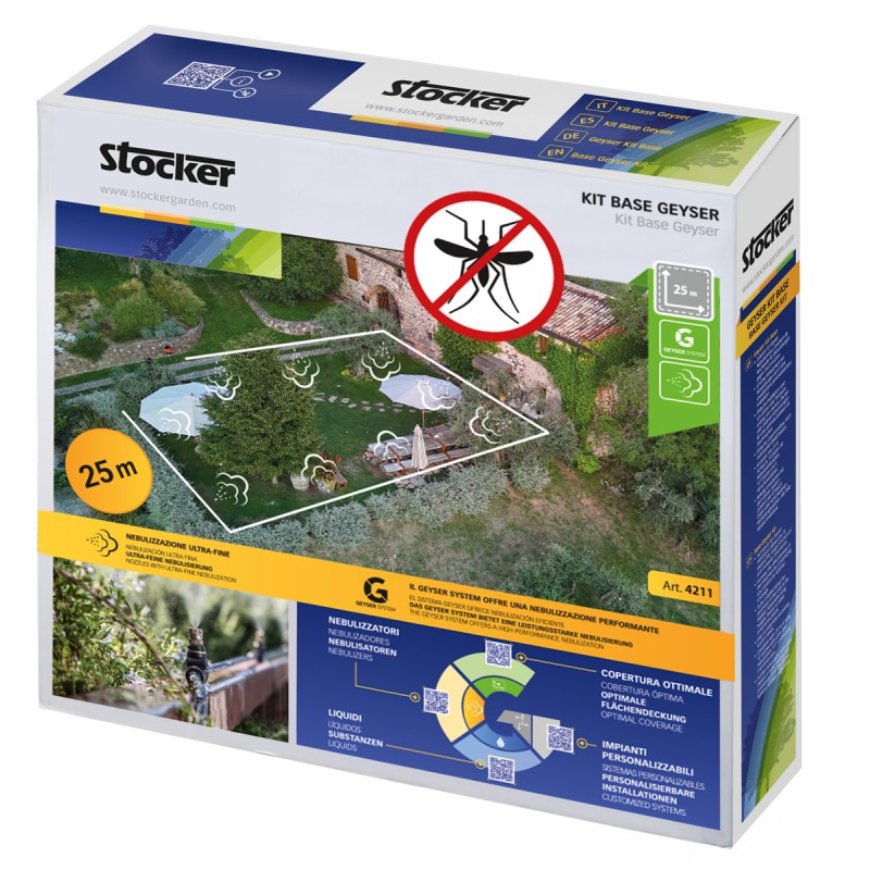Acquista Kit Base 25 mt e 10 ugelli per Geyser Stocker sistema anti Zanzare con riferimento 4211 della ditta Stocker
