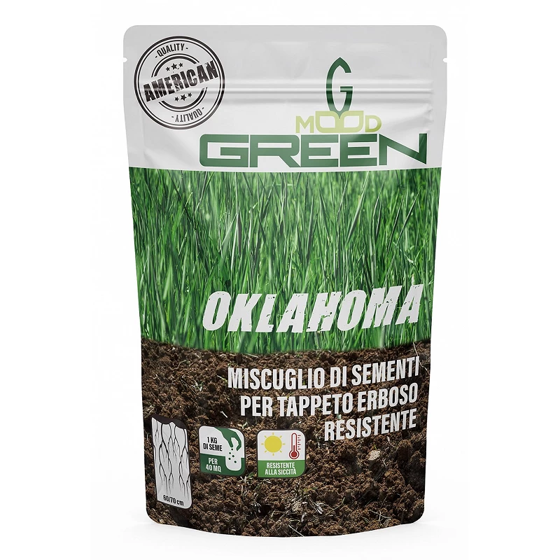 Acquista Greenmood Oklahoma 0,5 Kg miscuglio per tappeto erboso super resistente American Quality con riferimento GM859 della ditta GREENMOOD