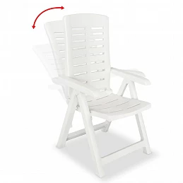 Acquista Sedie Reclinabili da Giardino 4 pz in Plastica Bianche con riferimento GHV-275067 della ditta GARDENHOME