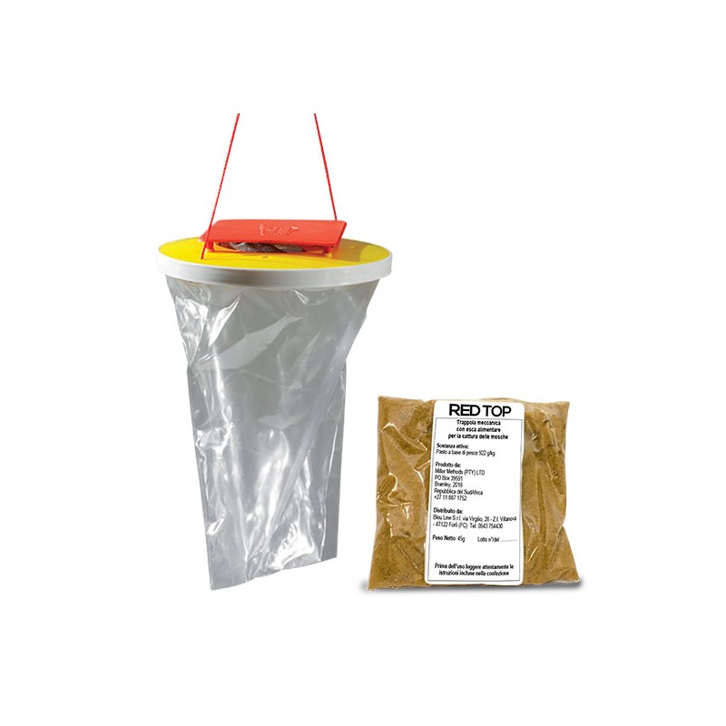 Acquista Red Top Mosche Trappola meccanica con esca alimentare per la cattura delle mosche con riferimento 6-49-512X50 della ditta BLUE LINE