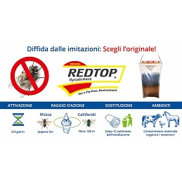 Acquista Red Top Mosche Trappola meccanica con esca alimentare per la cattura delle mosche con riferimento 6-49-512X50 della ditta BLUE LINE