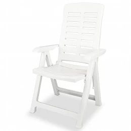 Acquista Sedie Reclinabili da Giardino 4 pz in Plastica Bianche con riferimento GHV-275067 della ditta GARDENHOME