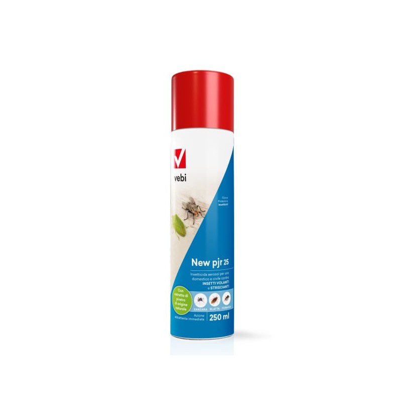 Acquista New pjr 25 Insetticida aerosol per uso domestico e civile contro insetti volanti e striscianti con riferimento 02586 della ditta VEBI