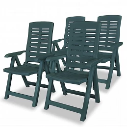 Acquista Sedie Reclinabili da Giardino 4 pz in Plastica Verdi con riferimento GHV-275069 della ditta GARDENHOME