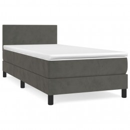 Acquista Giroletto a Molle con Materasso Grigio Scuro 80x200 cm Velluto con riferimento GHV-3141150 della ditta 