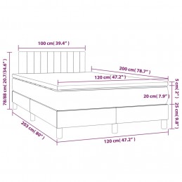 Acquista Giroletto a Molle con Materasso Blu Scuro 120x200 cm in Velluto con riferimento GHV-3141417 della ditta 
