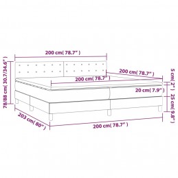 Acquista Giroletto a Molle con Materasso Blu Scuro 200x200 cm in Velluto con riferimento GHV-3141567 della ditta 