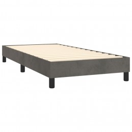 Acquista Giroletto a Molle con Materasso Grigio Scuro 90x190 cm Velluto con riferimento GHV-3141216 della ditta 