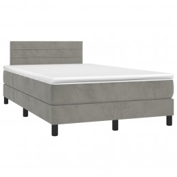 Acquista Giroletto a Molle con Materasso Grigio Chiaro 120x200cm Velluto con riferimento GHV-3141353 della ditta 