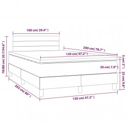 Acquista Giroletto a Molle con Materasso Grigio Chiaro 120x200cm Velluto con riferimento GHV-3141353 della ditta 