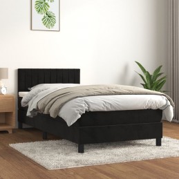 Acquista Giroletto a Molle con Materasso Nero 80x200 cm in Velluto con riferimento GHV-3141391 della ditta 