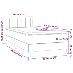 Acquista Giroletto a Molle con Materasso Nero 80x200 cm in Velluto con riferimento GHV-3141391 della ditta 
