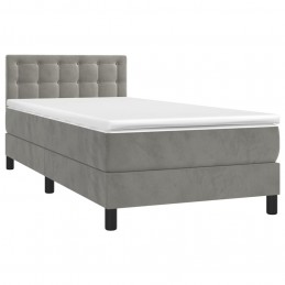 Acquista Giroletto a Molle con Materasso Grigio Chiaro 100x200cm Velluto con riferimento GHV-3141527 della ditta 