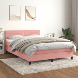 Acquista Giroletto a Molle con Materasso Rosa 140x190 cm in Velluto con riferimento GHV-3141364 della ditta 