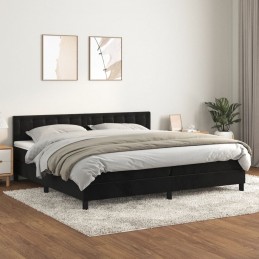 Acquista Giroletto a Molle con Materasso Nero 200x200 cm in Velluto con riferimento GHV-3141565 della ditta 