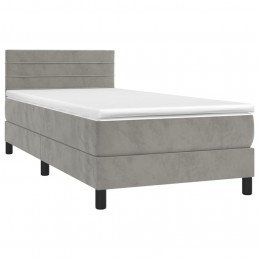 Acquista Giroletto a Molle con Materasso Grigio Chiaro 100x200cm Velluto con riferimento GHV-3141347 della ditta 