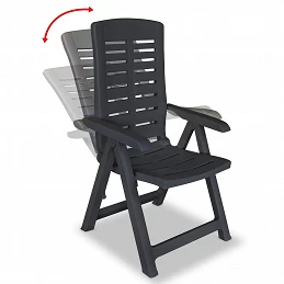 Acquista Sedie Reclinabili Giardino 4 pz in Plastica Antracite con riferimento GHV-275071 della ditta GARDENHOME
