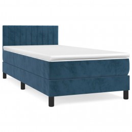 Acquista Giroletto a Molle con Materasso Blu Scuro 80x200 cm in Velluto con riferimento GHV-3141393 della ditta 