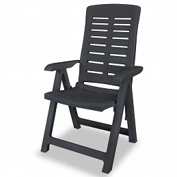 Acquista Sedie Reclinabili Giardino 4 pz in Plastica Antracite con riferimento GHV-275071 della ditta GARDENHOME