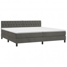 Acquista Giroletto a Molle con Materasso Grigio Scuro 200x200 cm Velluto con riferimento GHV-3141504 della ditta 