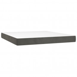 Acquista Giroletto a Molle con Materasso Grigio Scuro 200x200 cm Velluto con riferimento GHV-3141504 della ditta 