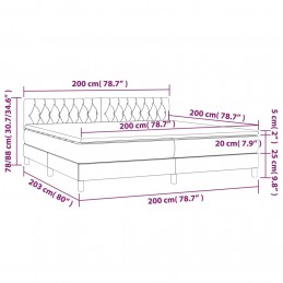 Acquista Giroletto a Molle con Materasso Grigio Scuro 200x200 cm Velluto con riferimento GHV-3141504 della ditta 