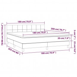 Acquista Giroletto a Molle con Materasso Grigio Scuro 180x200 cm Velluto con riferimento GHV-3141318 della ditta 