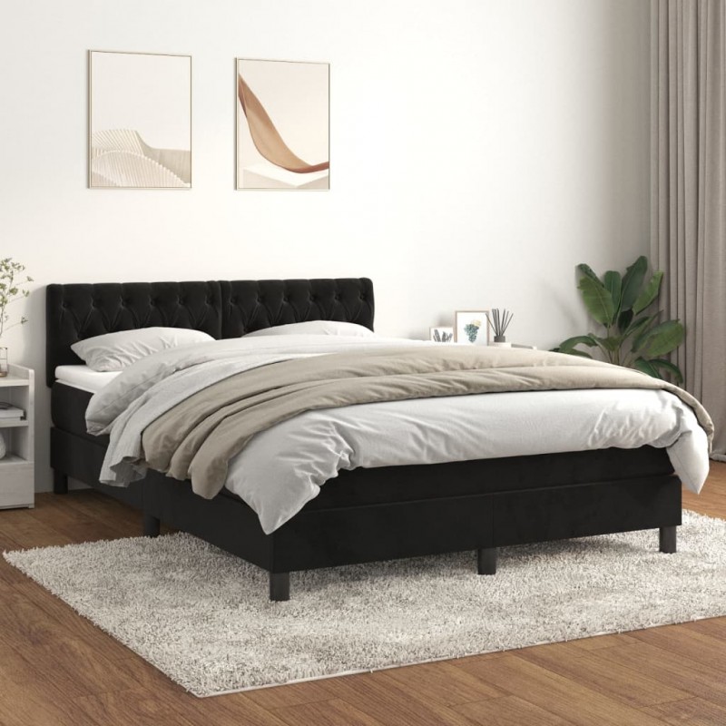 Acquista Giroletto a Molle con Materasso Nero 140x190 cm in Velluto con riferimento GHV-3141481 della ditta 