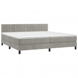 Acquista Giroletto a Molle con Materasso Grigio Chiaro 200x200cm Velluto con riferimento GHV-3141443 della ditta 