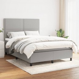 Acquista Giroletto a Molle con Materasso Grigio Chiaro 140x190cm Tessuto con riferimento GHV-3141689 della ditta 