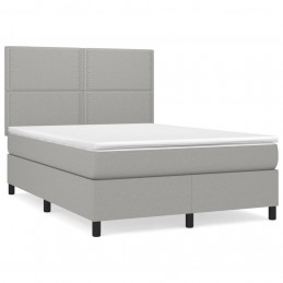 Acquista Giroletto a Molle con Materasso Grigio Chiaro 140x190cm Tessuto con riferimento GHV-3141689 della ditta 