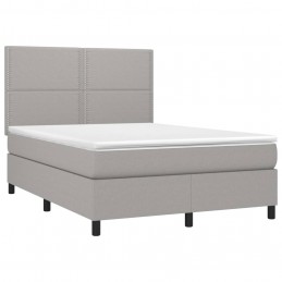 Acquista Giroletto a Molle con Materasso Grigio Chiaro 140x190cm Tessuto con riferimento GHV-3141689 della ditta 