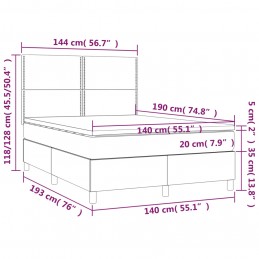 Acquista Giroletto a Molle con Materasso Grigio Chiaro 140x190cm Tessuto con riferimento GHV-3141689 della ditta 
