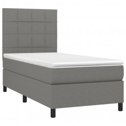 Acquista Giroletto a Molle con Materasso Grigio Scuro 80x200 cm Tessuto con riferimento GHV-3141730 della ditta 