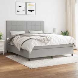 Acquista Giroletto a Molle con Materasso Grigio Chiaro160x200 cm Tessuto con riferimento GHV-3141785 della ditta 