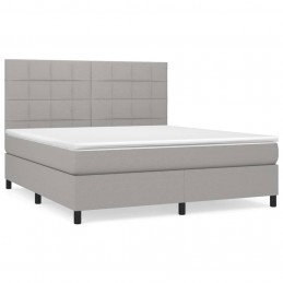 Acquista Giroletto a Molle con Materasso Grigio Chiaro160x200 cm Tessuto con riferimento GHV-3141785 della ditta 