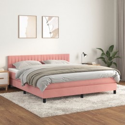 Acquista Giroletto a Molle con Materasso Rosa 160x200 cm in Velluto con riferimento GHV-3141436 della ditta 