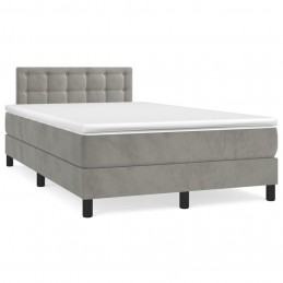 Acquista Giroletto a Molle con Materasso Grigio Chiaro 120x200cm Velluto con riferimento GHV-3141533 della ditta 