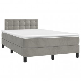 Acquista Giroletto a Molle con Materasso Grigio Chiaro 120x200cm Velluto con riferimento GHV-3141533 della ditta 