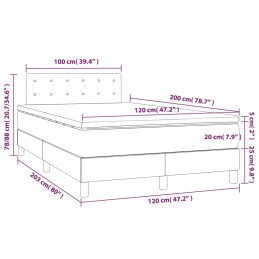 Acquista Giroletto a Molle con Materasso Grigio Chiaro 120x200cm Velluto con riferimento GHV-3141533 della ditta 