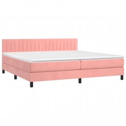Acquista Giroletto a Molle con Materasso Rosa 200x200 cm in Velluto con riferimento GHV-3141448 della ditta 