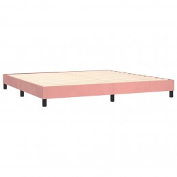 Acquista Giroletto a Molle con Materasso Rosa 200x200 cm in Velluto con riferimento GHV-3141448 della ditta 