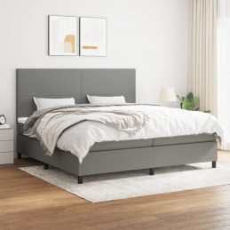 Acquista Giroletto a Molle con Materasso Grigio Scuro 200x200 cm Tessuto con riferimento GHV-3141642 della ditta 