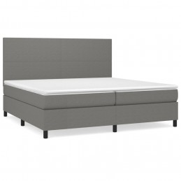 Acquista Giroletto a Molle con Materasso Grigio Scuro 200x200 cm Tessuto con riferimento GHV-3141642 della ditta 
