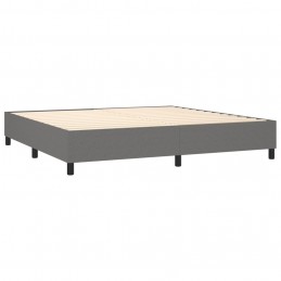 Acquista Giroletto a Molle con Materasso Grigio Scuro 200x200 cm Tessuto con riferimento GHV-3141642 della ditta 